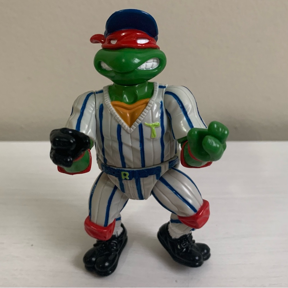 Vintage 1991 TMNT Raph Raphael Figure w/Accessories Grand Slammin’ Playmates - Picture 2 of 9